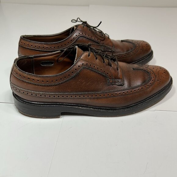 VTG Florsheim Imperial Kenmoor Wingtip Oxford Shoes Size 9 C Brown Leather 93602 main image 5